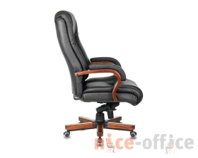 Кресло Бюрократ T-9925WALNUT Натуральная кожа, Черный images