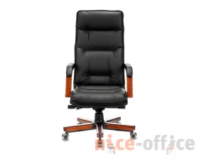 Кресло Бюрократ T-9927WALNUT Натуральная кожа, Черный images