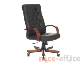 Кресло Бюрократ T-9928WALNUT/ECO Экокожа, Черный images
