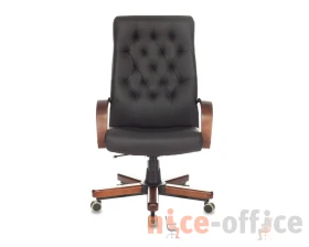 Кресло Бюрократ T-9928WALNUT/ECO Экокожа, Черный images