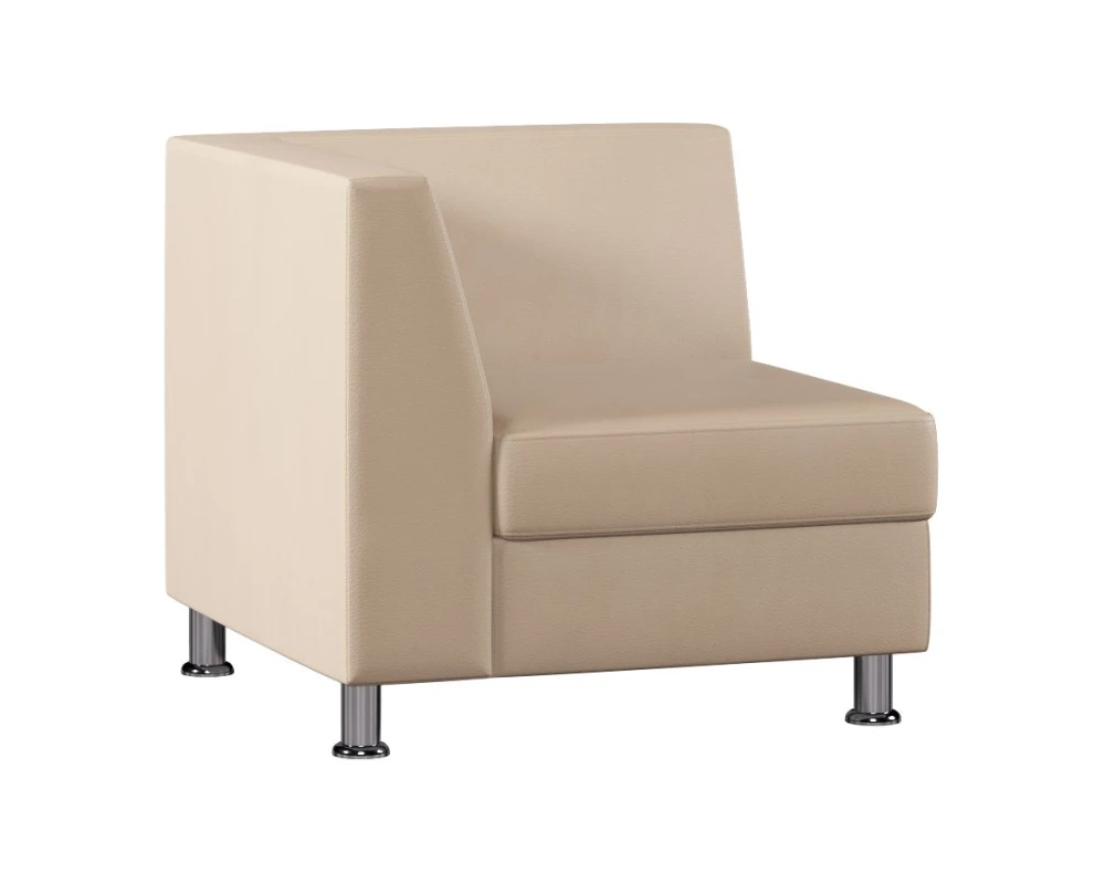 Модуль Everprof Монро / Monro с подлокотником одноместный правый Экокожа, Бежевый