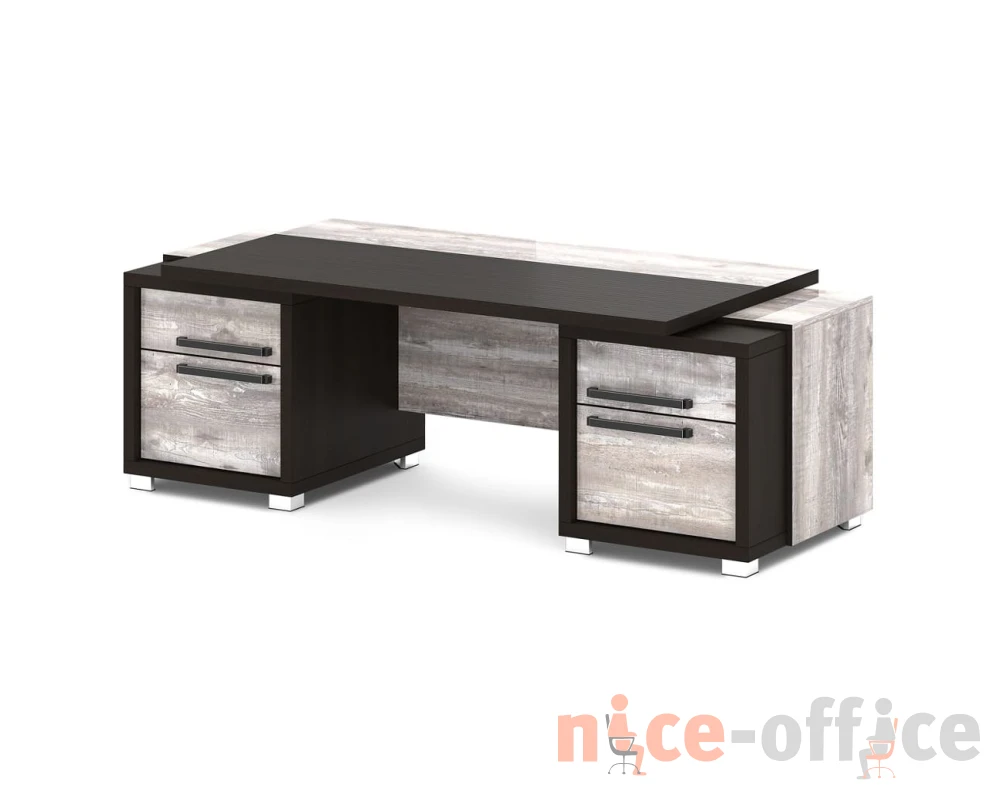 Стол с двумя тумбами 2270х1000х750 Грейс / Grace