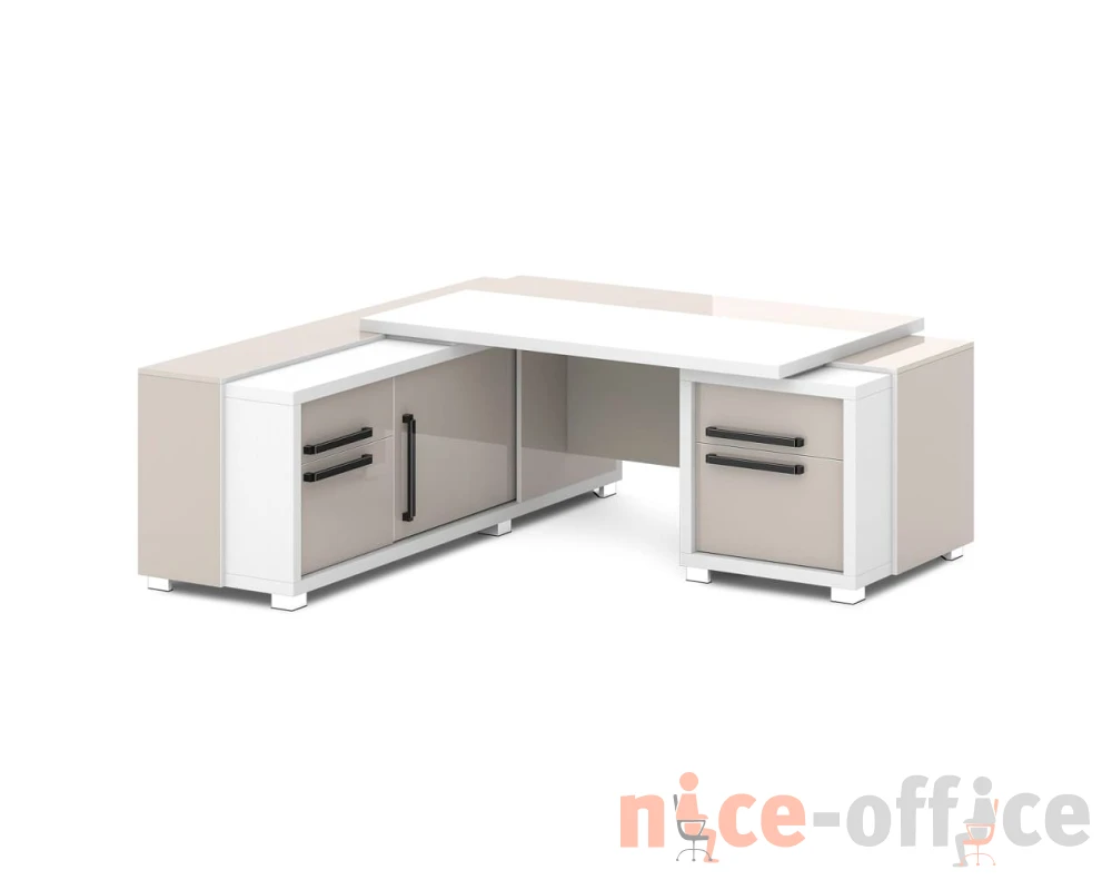 Стол с тумбой и греденцией 2070х2016х750 Грейс / Grace
