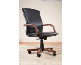 Кресло БЕРЛИН Д, кожа, дерево images