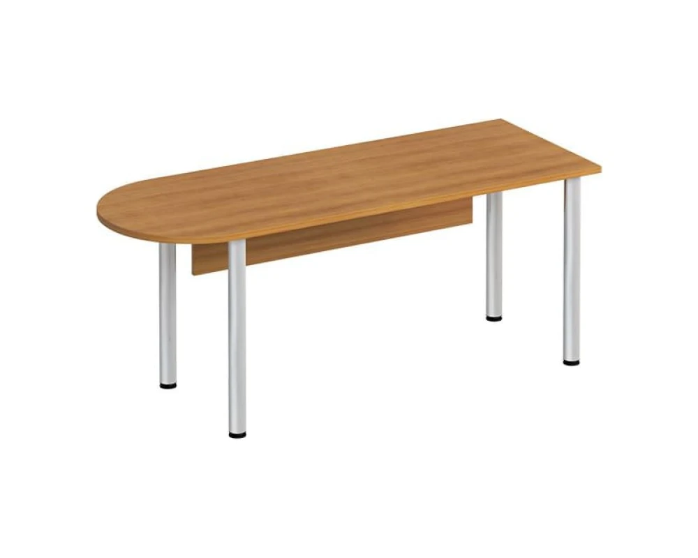 Стол письменный полукруглый на хромированных опорах МХ с экраном ДСП ФР 2113 Formula