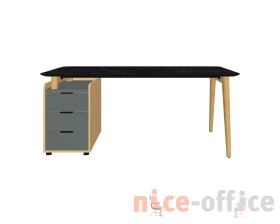 Стол рабочий прямой с опорной тумбой Rem-180.1L+Rem-32 Remo images