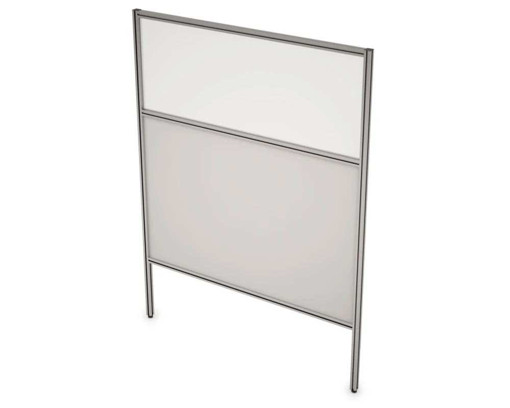 Перегородка напольная комби ЛДСП+Стекло+Просвет 700x1300x29 Арго