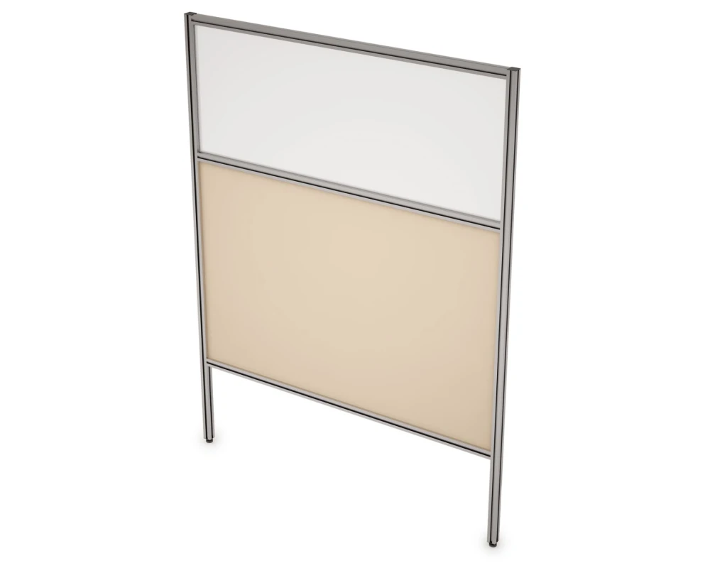 Перегородка напольная комби ЛДСП+Стекло+Просвет 700x1300x29 Арго