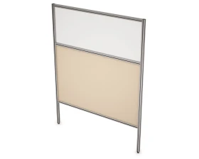 Перегородка напольная комби ЛДСП+Стекло+Просвет 700x1300x29 Арго images