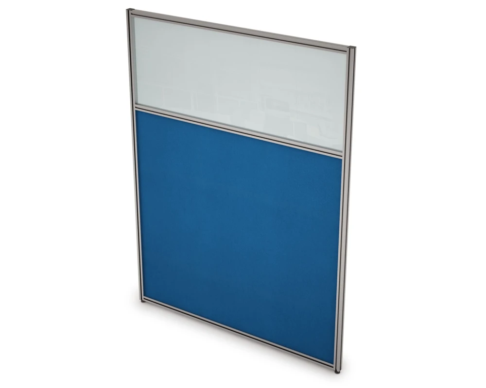 Перегородка напольная комби Ткань+Стекло 700x1300x29 Арго