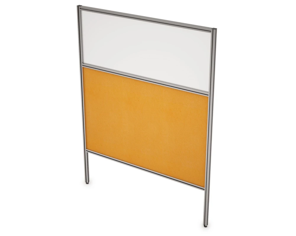 Перегородка напольная комби Ткань+Стекло+Просвет 1200x1300x29 АРГО