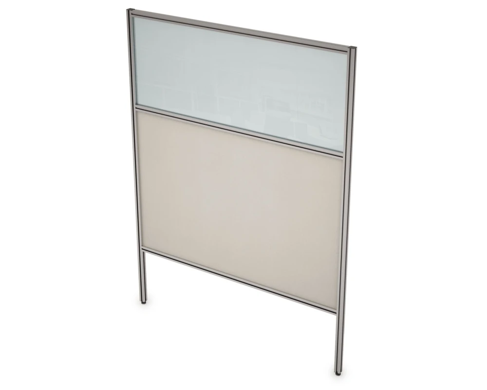 Перегородка напольная комби Ткань+Стекло+Просвет 1200x1300x29 АРГО