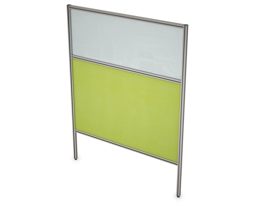 Перегородка напольная комби Ткань+Стекло+Просвет 1200x1300x29 АРГО