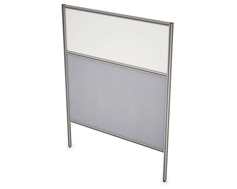 Перегородка напольная комби Ткань+Стекло+Просвет 1200x1300x29 АРГО