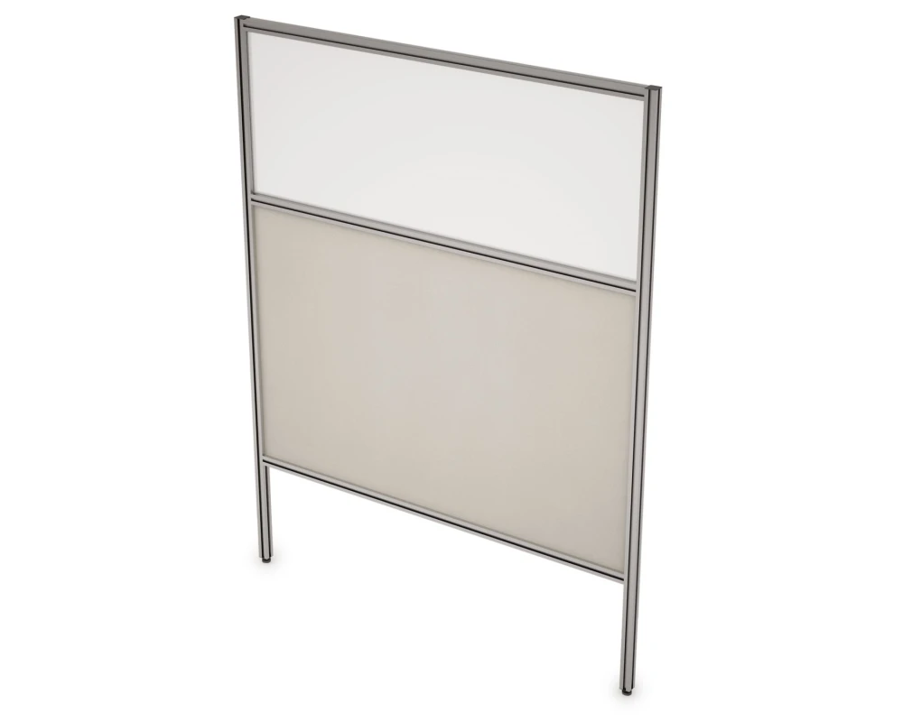 Перегородка напольная комби Ткань+Стекло+Просвет 1200x1300x29 АРГО