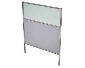 Перегородка напольная комби Ткань+Стекло+Просвет 900x1300x29 Арго images