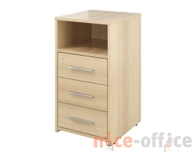 Тумба приставная с нишей, 3 ящика с замком 404х446х750 Канцлер images