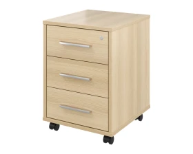 Тумба выкатная 3 ящика с замком 406х446х570 Канцлер images
