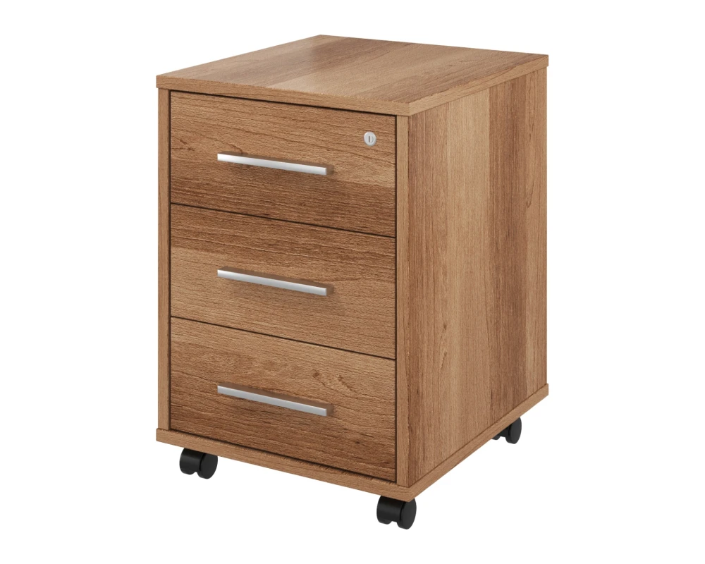 Тумба выкатная 3 ящика с замком 406х446х570 Канцлер