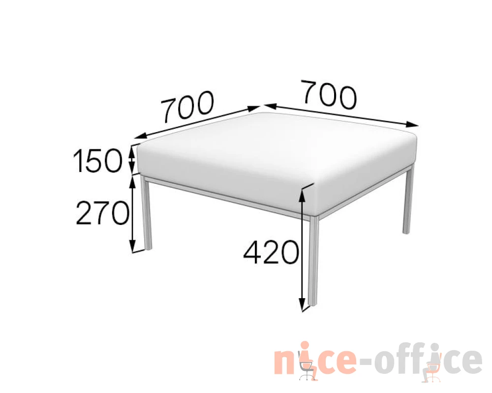 Пуф Ap 700х700х420 Астро MVK