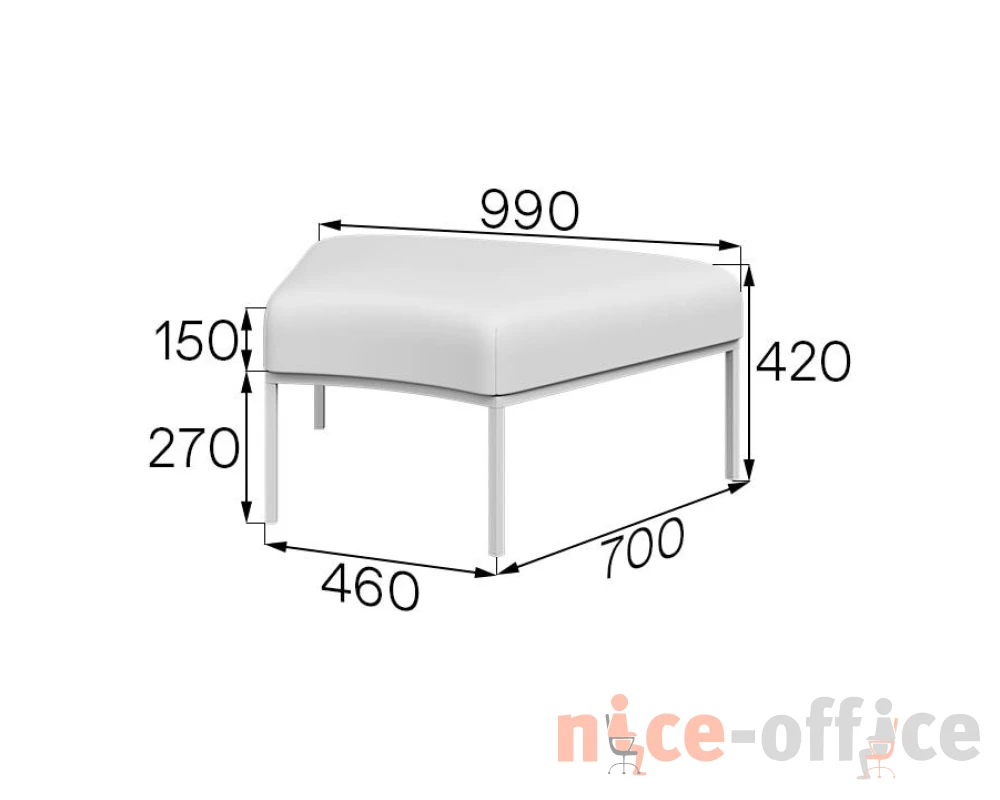 Пуф радиусный A45-p Астро MVK