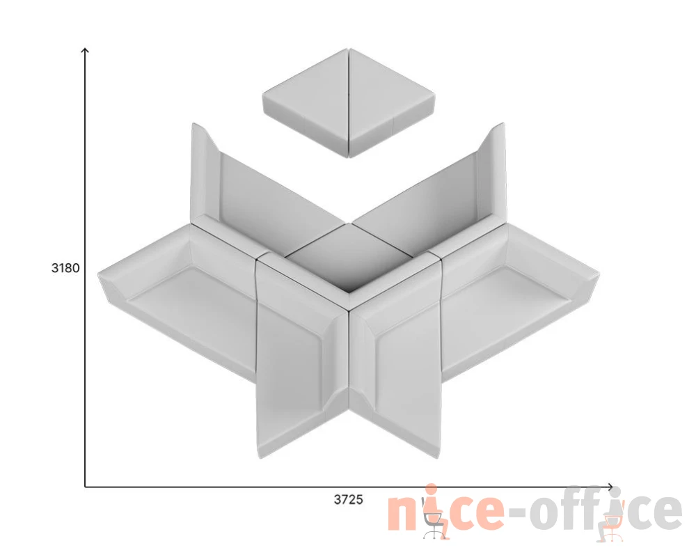 Комплект мягкой мебели Оригами MVK