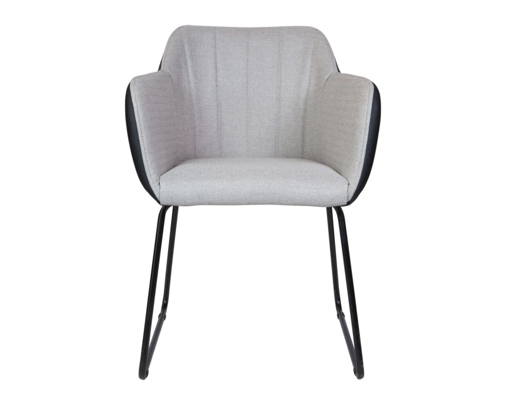 Кресло Norden Браво / Bravo Экокожа/Ткань, Серый/Черный