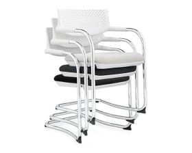 Кресло Norden Самба white CF Пластик/Ткань, Черный/Белый images