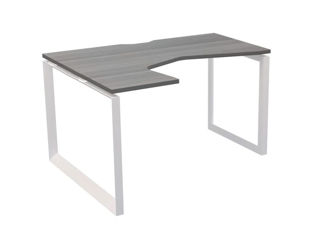 Стол эргономичный левый на металлокаркасе НТМП.О-040.ЛВ Аргентум