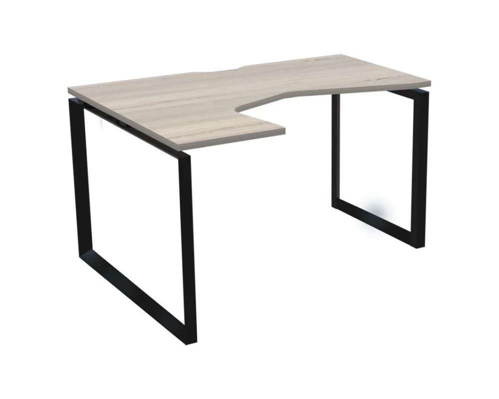 Стол эргономичный левый на металлокаркасе НТМП.О-040.ЛВ Аргентум