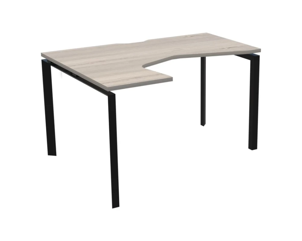 Стол эргономичный левый на металлокаркасе НТМП.П-060.ЛВ Аргентум