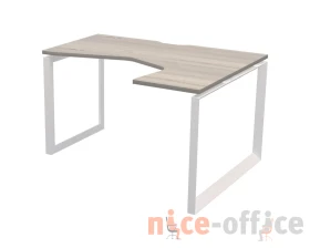 Стол эргономичный правый на металлокаркасе НТМП.О-040.ПР Аргентум images