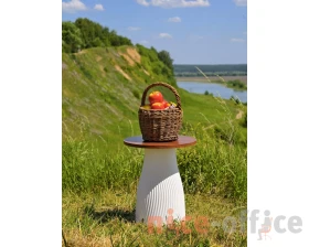 Столик журнальный SHT БАО Орех гварнери/Белый images