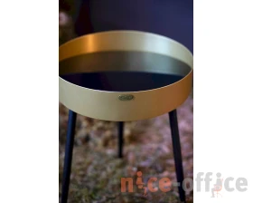 Столик журнальный SHT-CT58 Черный глянец/Золото/Черный муар images