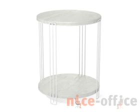 Столик кофейный SHT-CT33-1 Белый муар/Бетон лофт images