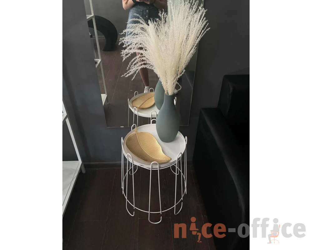 Столик кофейный SHT-CT6 Белый муар