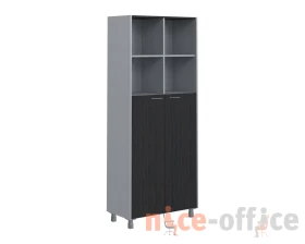 Шкаф с 2 полками и глухими средними дверьми Оффикс Нью / Offix New images