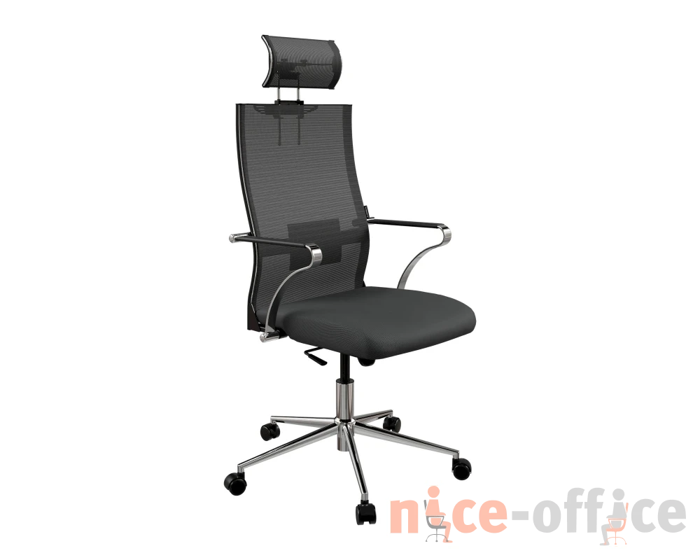 Кресло Sit Air 24 B2-281K - Italy+UMF(X1) (M10.B23.G18.W02) с подголовником (Черный)