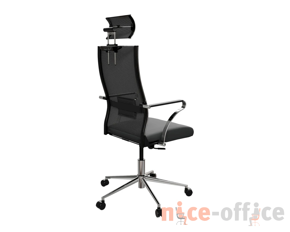 Кресло Sit Air 24 B2-281K - Italy+UMF(X1) (M10.B23.G18.W02) с подголовником (Черный)